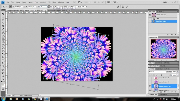 Creation of fractal daisy: Step 8